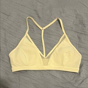 Lululemon Butter Yellow Bra with Mesh Design